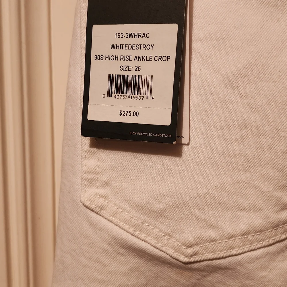 RE/DONE 90'high rise ankle crop distressed jeans - Picture 3 of 8